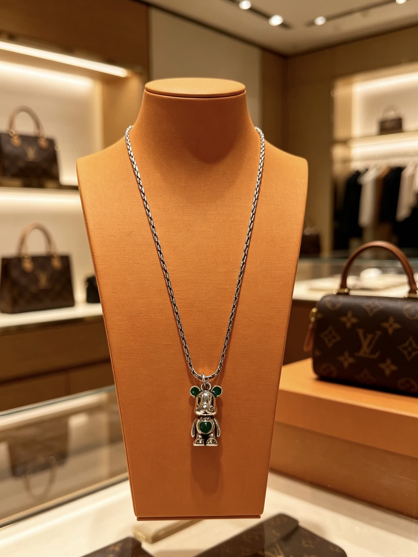 Louis Vuitton Bear Pendant Necklace